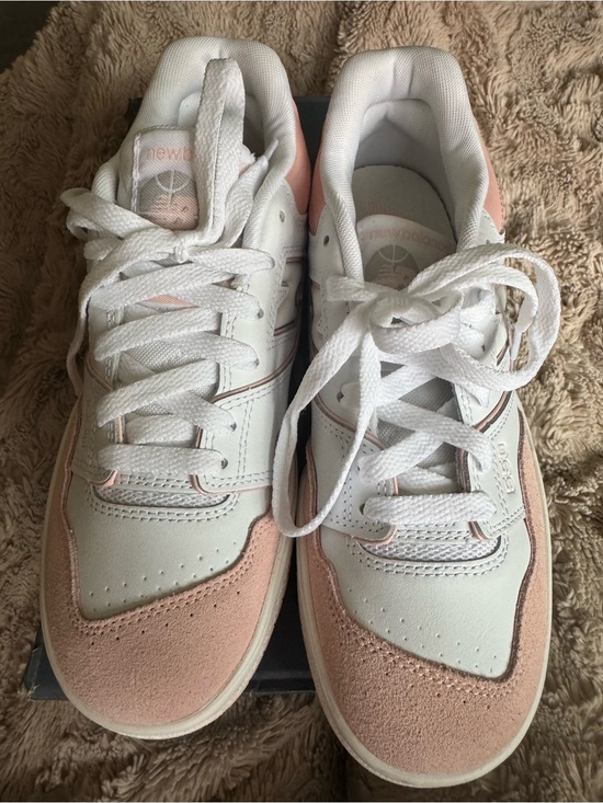 New Balance Shoes - New Balance 550s youth 5.5/womens 7 White and Blush Pink Low-Top Sneakers